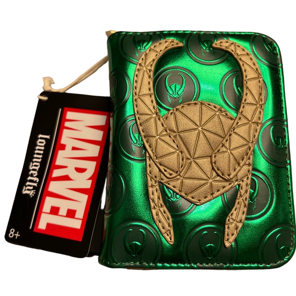 Loungefly Handbags - LOUNGEFLY MARVEL Loki Metallic Green Wallet NWT Brand New by Loungefly